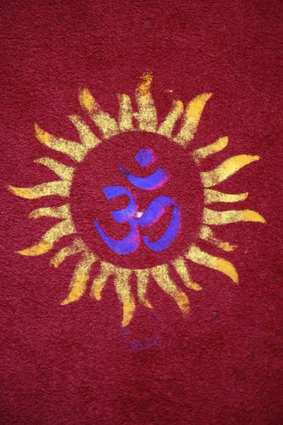 Diwali rangoli in Shirdi Sai Baba tempel, Leicester. Verenigd Koninkrijk door Unbekannt
