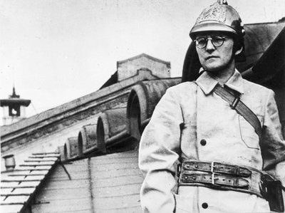 Dmitri Shostakovich, Russische componist, tijdens het Beleg van Leningrad, USSR, WOII, 1941 door Unbekannt