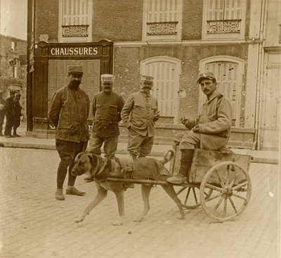 Hondenkar, Frankrijk, ca. 1914-1918 door Unbekannt