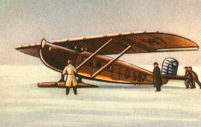 Dornier Merkur vliegtuig met sneeuwskids, 1920s, 1932 door Unbekannt