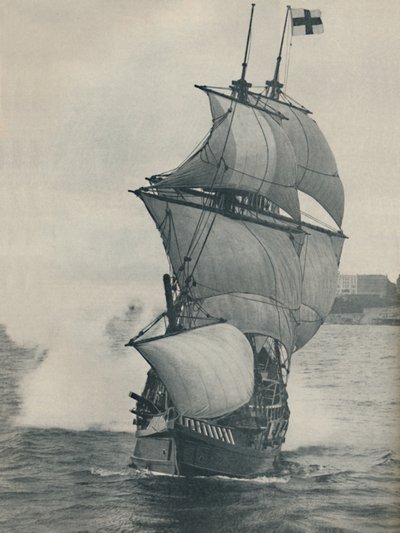 Drakes vlaggenschip op zijn reis rond de wereld, replica, 1937 door Unbekannt