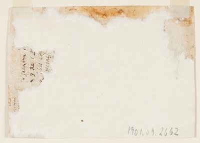 Tekening, Pagina van een schetsboek; Apollo en Aurora door Unbekannt