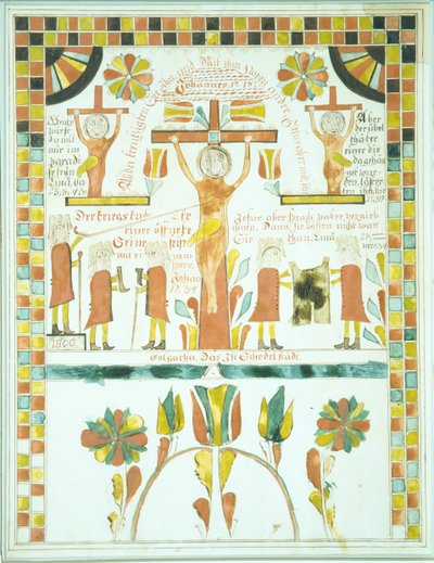Tekening van de Kruisiging, 1800 door Unbekannt