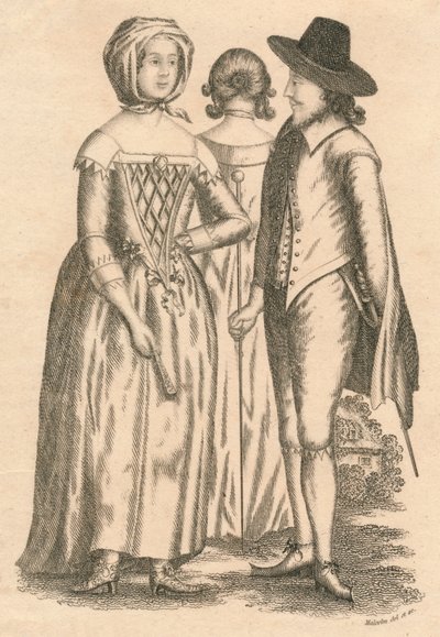 Kleding Regering van Karel I, en Interregnum, 1810 door Unbekannt