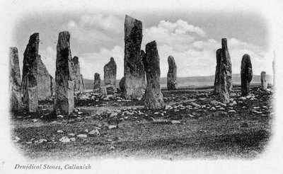 Druidische stenen, Callanish, Isle of Lewis, Western Isles, Schotland, 1902 door Unbekannt