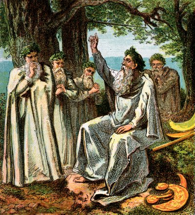 Druïden, of Britse priesters, ca. 1850 door Unbekannt