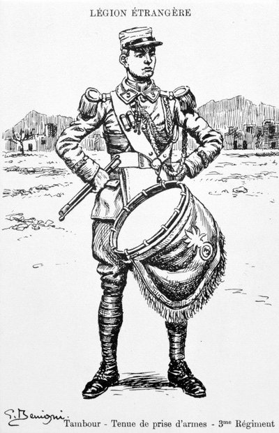 Tamboer, 3e regiment van het Franse Vreemdelingenlegioen, 20e eeuw door Unbekannt