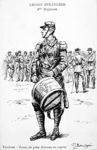 Tamboer, 4e regiment van het Franse Vreemdelingenlegioen door Unbekannt