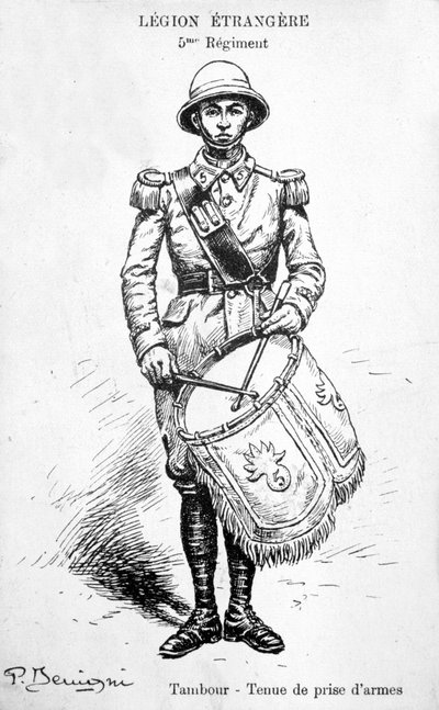 Tamboer, 5e regiment van het Franse Vreemdelingenlegioen, 20e eeuw door Unbekannt