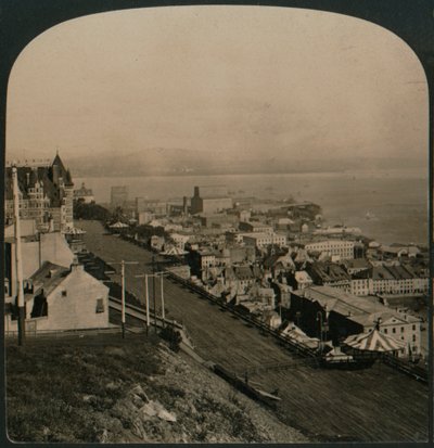 Dufferin Terrace, Oude Stad en St. Lawrence River vanaf de Citadel, Quebec, Canada, 1906 door Unbekannt
