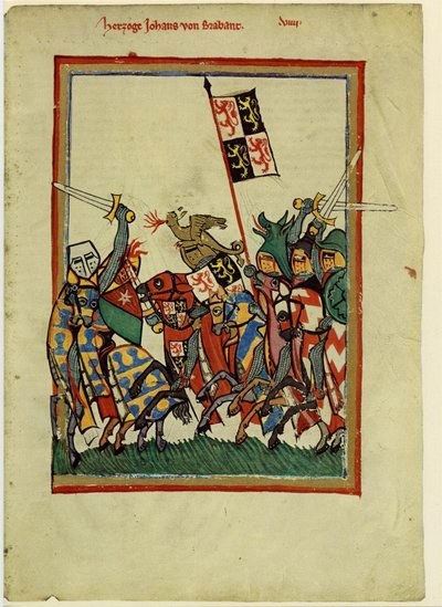 Hertog Jan I van Brabant uit de Codex Manesse, tussen 1305 en 1340 door Unbekannt