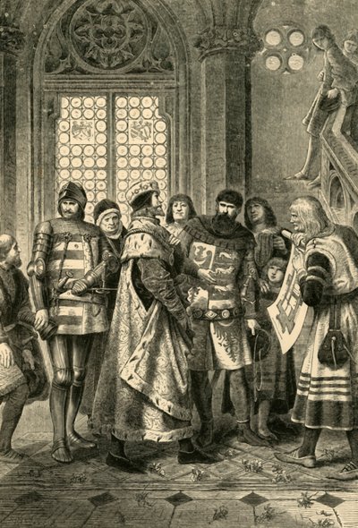 Hertog Rudolf IV als stichter van de Stephansdom, c1360, 1890 door Unbekannt