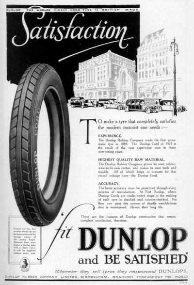 Dunlop advertentie, 1923 door Unbekannt