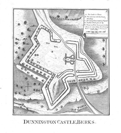 Dunnington Castle, Berks., laat 18e eeuw door Unbekannt
