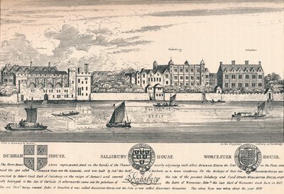 Durham House, Salisbury House en Worcester House, Londen, ca. 1808, 1903 door Unbekannt