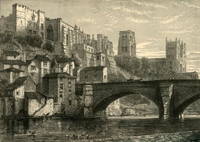 Durham vanaf de rivier, 1898 door Unbekannt