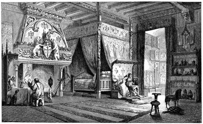 Woonkamer van een heer uit de 14e eeuw, 1870 door Unbekannt