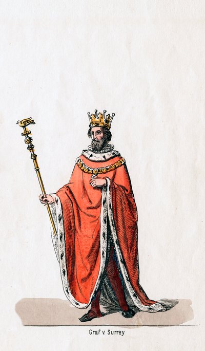 Graaf van Surrey, kostuumontwerp voor Shakespeares toneelstuk, Henry VIII door Unbekannt