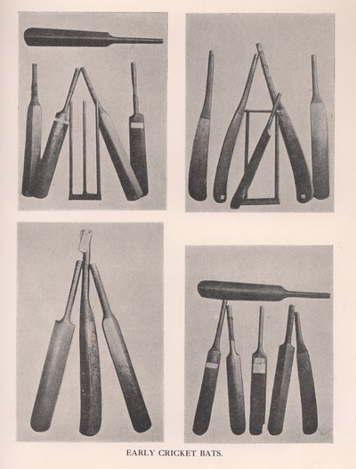 Vroege cricketbats, 1912 door Unbekannt