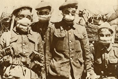 Vroege gasmaskers, Eerste Wereldoorlog door Unbekannt