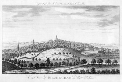 Oostelijk uitzicht op Birmingham in Warwickshire, 1779 door Unbekannt
