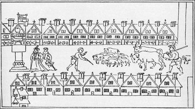 Eastcheap Market, Londen, c1598 1904 door Unbekannt