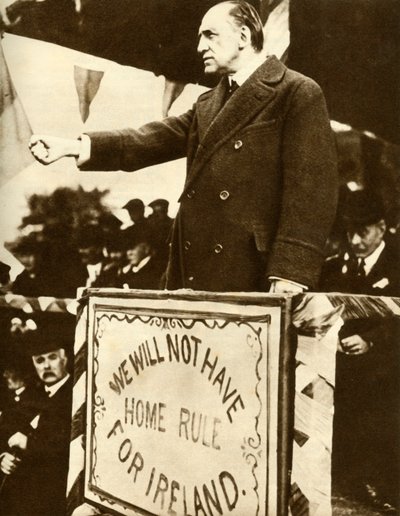 Edward Carson houdt een toespraak, 1912, 1935 door Unbekannt