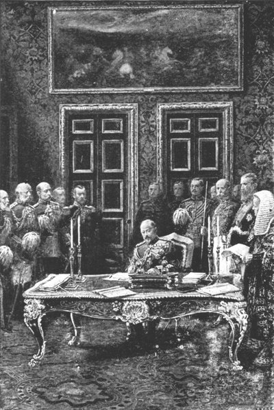 Edward VII voert zijn eerste staatsdaad uit...24 januari 1901 door Unbekannt