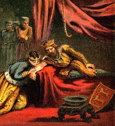 Edward van Woodstock, prins van Wales, met zijn vrouw, Joan, prinses van Wales, ca. 1850 door Unbekannt