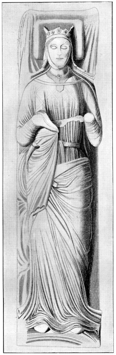 Beeld van Koningin Eleanor, gemalin van Hendrik II, 13e eeuw, 1910 door Unbekannt