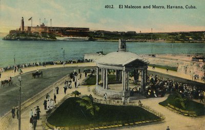 El Malecon en Morro, Havana, Cuba, ca. 1915 door Unbekannt