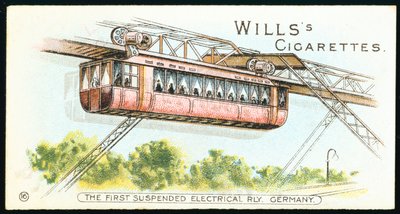 Elektrische monorail bij Barmen-Elberfeld nu Wuppertal, Duitsland, 1901 door Unbekannt