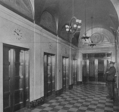 Liftlobby, Kamer van Koophandel Gebouw, Newark, New Jersey, 1924 door Unbekannt