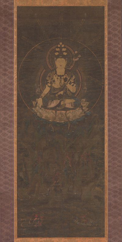 Elfhoofdige Kannon op de Berg Fudaraka door Unbekannt