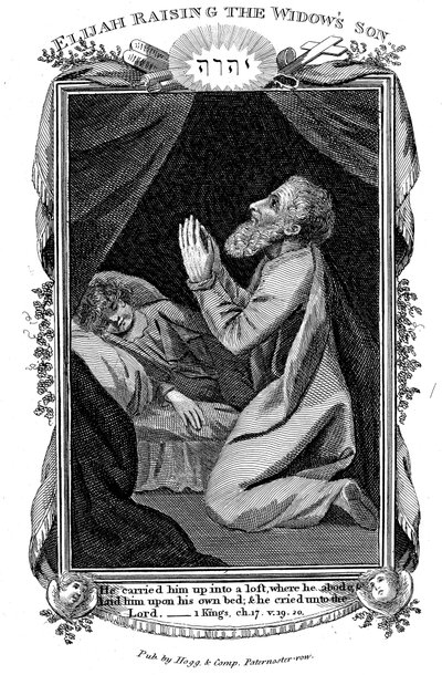 Elia wekt de zoon van de weduwe op, ca. 1808 door Unbekannt