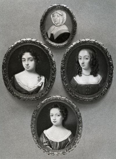 Elizabeth Cromwell, moeder van Oliver Cromwell, en zijn dochters, Mary, Elizabeth en Bridget, 1899 door Unbekannt