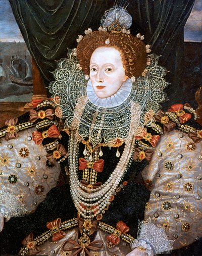 Elizabeth I, Koningin van Engeland en Ierland, ca. 1588 door Unbekannt