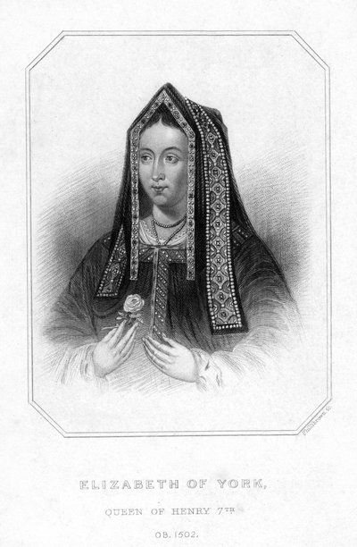 Elizabeth van York, koningin-gemalin van koning Hendrik VII door Unbekannt