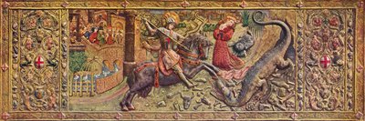 Geborduurd vooraltaarstuk van Sint Joris, uit het Palau de la Generalitat, 15e eeuw door Unbekannt