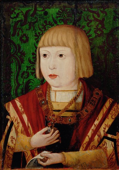 Keizer Ferdinand I 1503-1564 op tien of twaalfjarige leeftijd, c. 1520 door Unbekannt