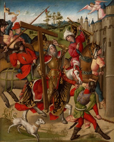 Keizer Heraclius geweigerd toegang tot Jeruzalem, 1460-80 door Unbekannt