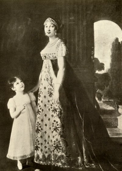 Empire jurk en kinderjurk versierd met Valenciennes kant, 1804, 1937 door Unbekannt