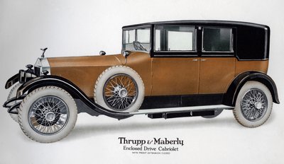Gesloten aandrijving Rolls-Royce cabriolet met verlenging gesloten, c1910-1929 door Unbekannt