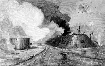 Gevecht tussen Confederaten en Unionisten, Amerikaanse Burgeroorlog, 1852-1885 door Unbekannt
