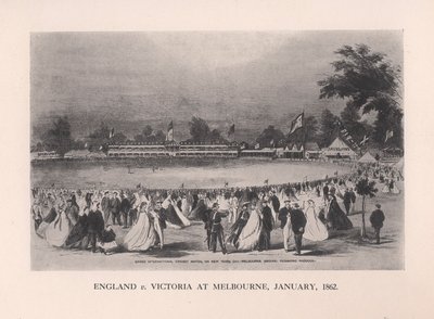 Engeland tegen Victoria in Melbourne, Australië, januari 1862 door Unbekannt