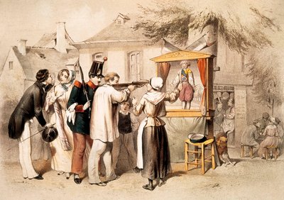 Gravure van een schietbaan door Unbekannt