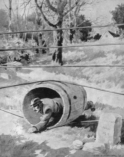 Binnenkomst in Nederland vanaf de Belgische grens, 1915 door Unbekannt
