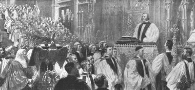 Inhuldiging van Dr. Temple als Aartsbisschop in de Kathedraal van Canterbury, 8 januari 1897, 1901 door Unbekannt