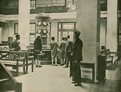 Inkomhal, London Air Station, 1927 door Unbekannt