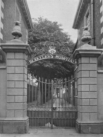 Ingangspoort, Berkeleys Ziekenhuis, Worcester, Worcestershire, 1924 door Unbekannt